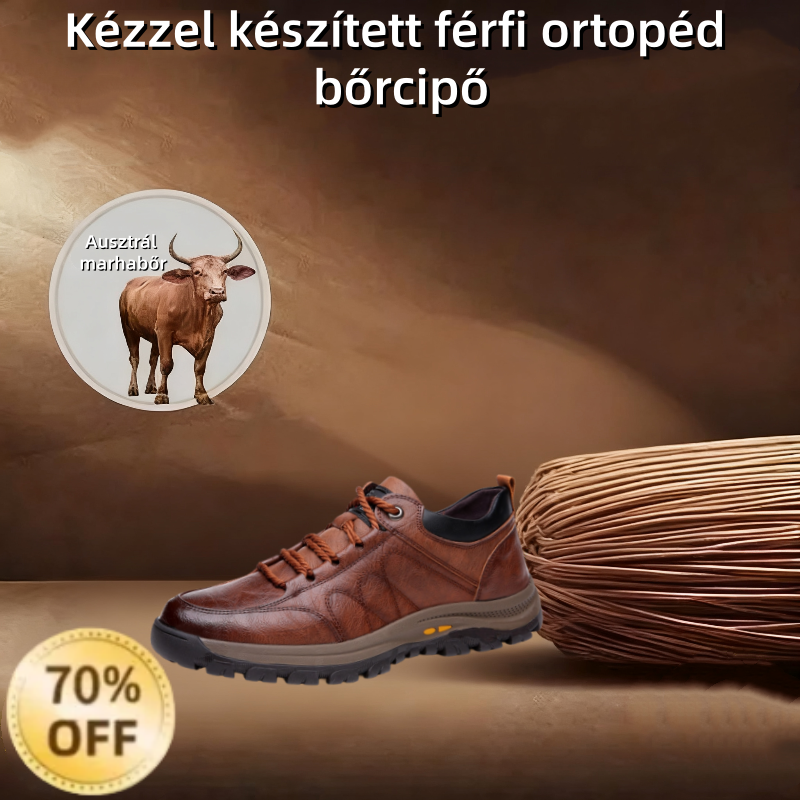 【🔥50% kedvezmény - csak ma】Férfi ortopéd bőrcipő - légáteresztő, csús
