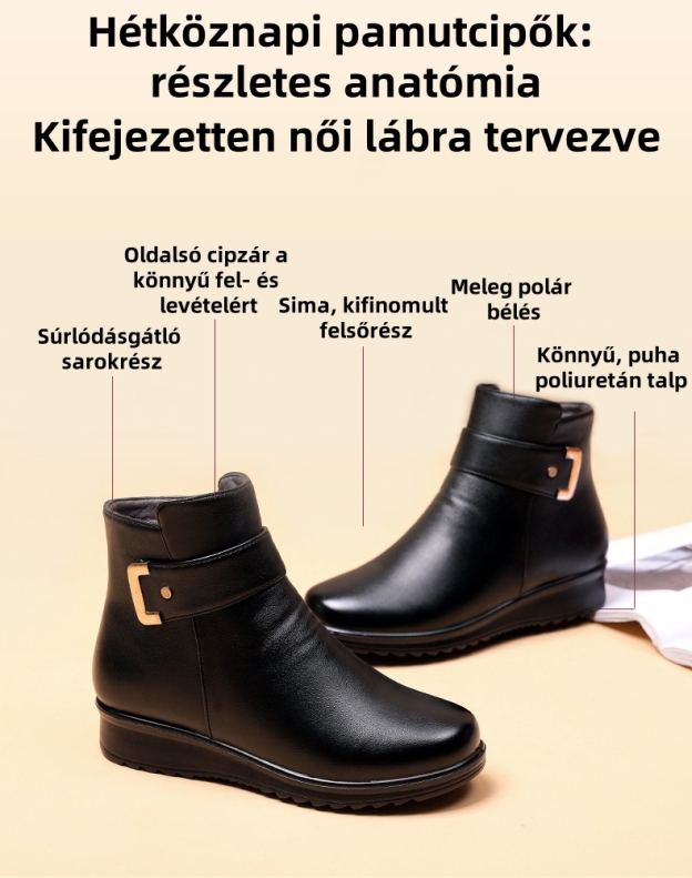 (❄️ 50% kedvezmény korlátozott ideig őszi és téli akcióban) - Ne hagyja ki ezt a lehetőséget⏰ - Puha és kényelmes valódi gyapjú női cipő boltozattámasztással - megkönnyíti a járást
