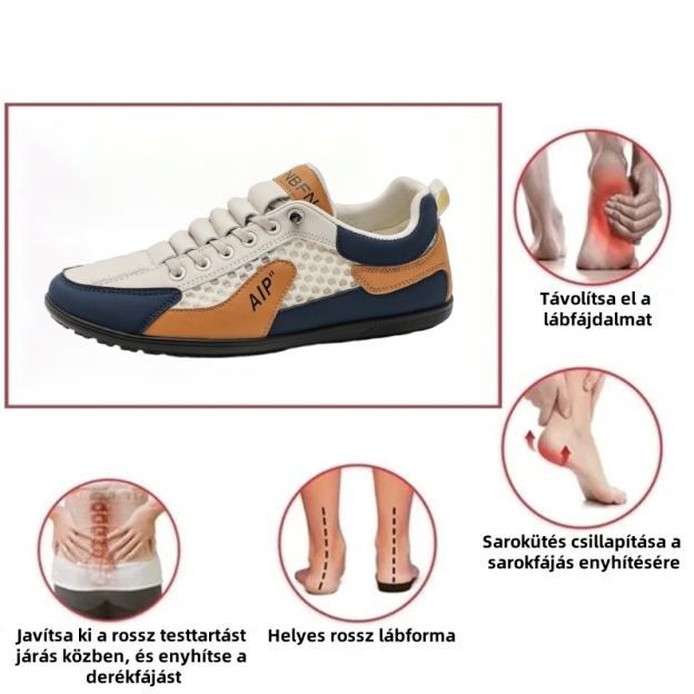 【⏰Nyári 50% kedvezmény - Ne hagyja ki】Ergonomikus kialakítás - Lélegző nyári ortopéd cipő - Prémium bőr + kézzel varrott 👞
