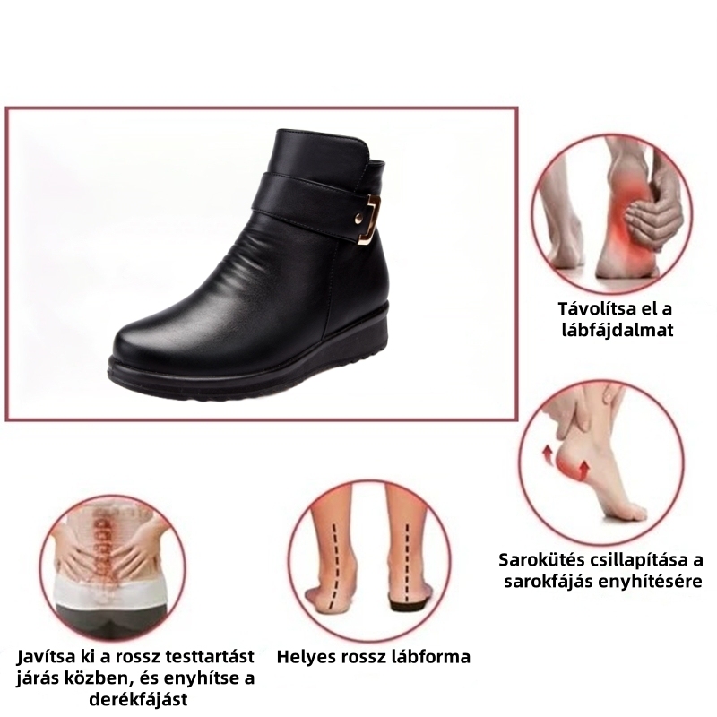 (❄️ 50% kedvezmény korlátozott ideig őszi és téli akcióban) - Ne hagyja ki ezt a lehetőséget⏰ - Puha és kényelmes valódi gyapjú női cipő boltozattámasztással - megkönnyíti a járást