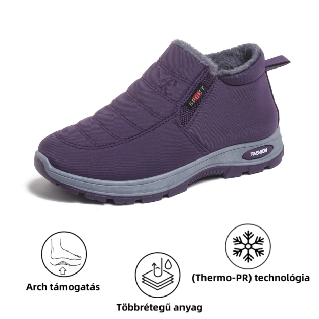 (❄️Utolsó nap 50% kedvezménnyel) Ne maradj le! ⏰Kényelmes, valódi gyapjúból készült, meleg cipő, vízálló, lábboltozat-támasztékkal a könnyebb járás érdekében.