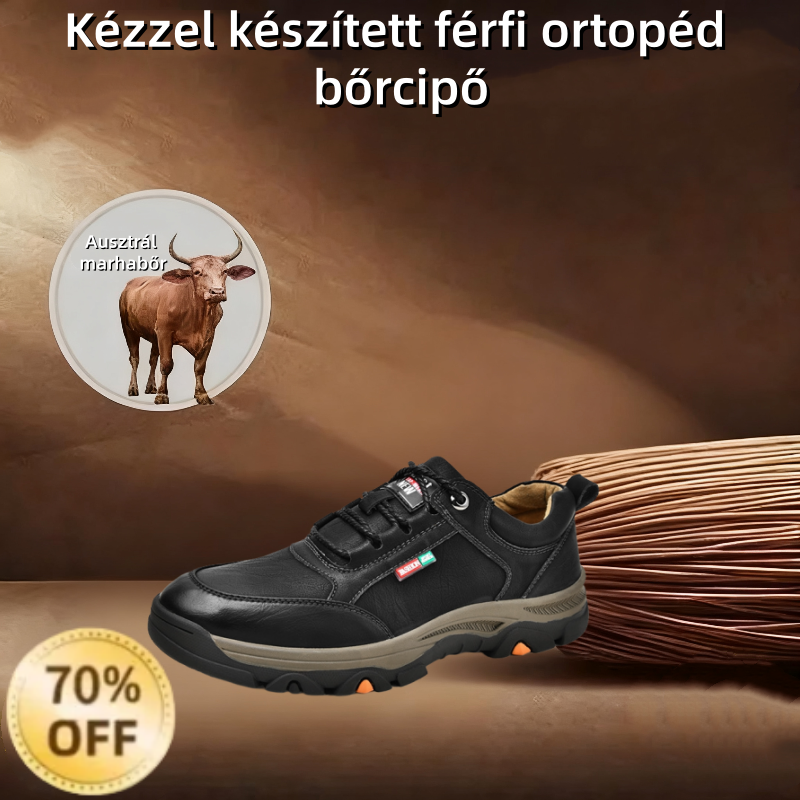 【🎁50% kedvezmény ma - ne hagyd ki】 Ergonomikus kialakítású ortopéd cipő - kiváló minőségű bőr + kézzel varrott 👞
