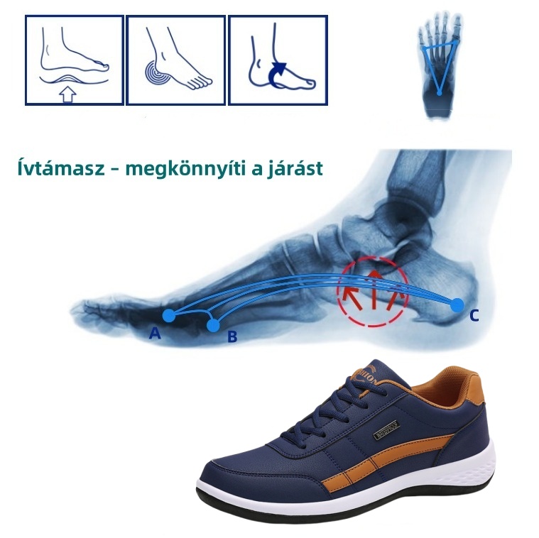 [🔥Fél áron ma - ne hagyd ki] Ergonomikus kialakítású ortopéd cipő - ívtartó kialakítás👞Megszabadul a lábfájástól