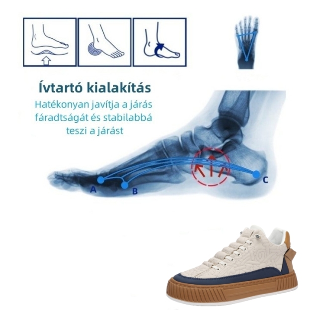 [🎁Utolsó nap 50% kedvezmény – ne hagyd ki] Ergonomikus kialakítású ortopéd cipő – prémium bőr + kézzel varrott 👞