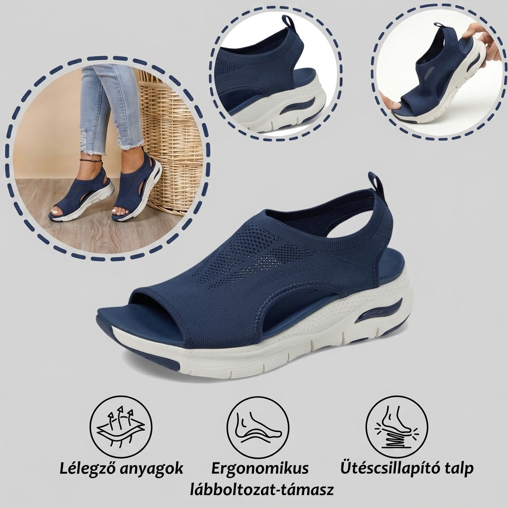 【⏰Utolsó nap, 70% kedvezmény! Ne maradj le!】Ergonómiailag tervezett ortopéd szandálok ütéscsillapítással,✅️Egészséges ortopéd cipők, kifejezetten európai nők számára tervezve.