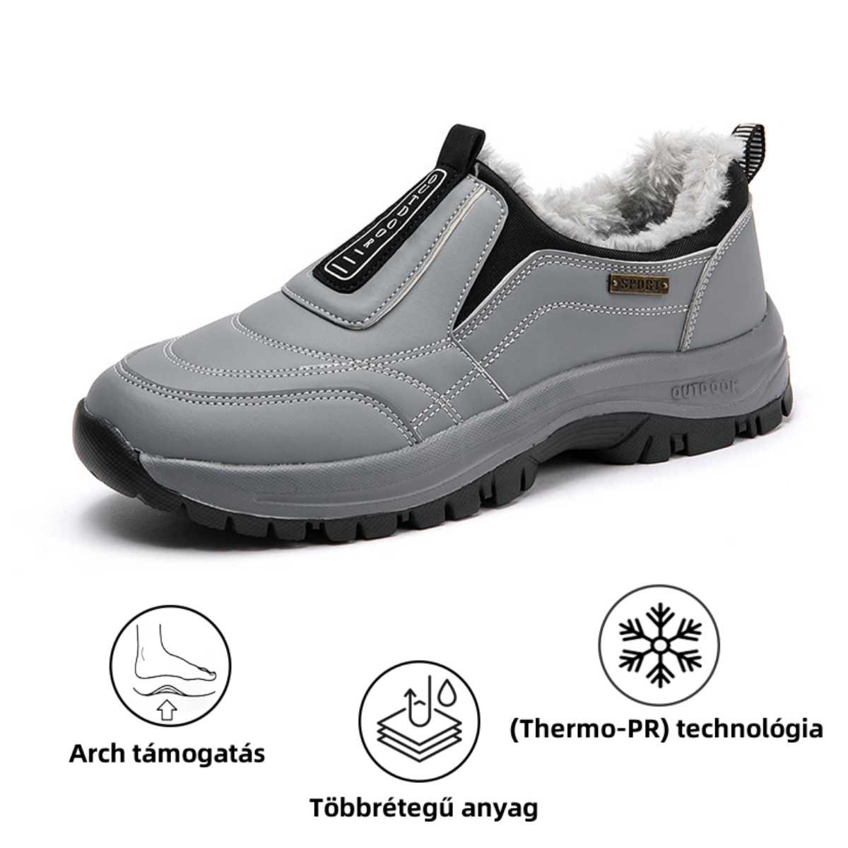 (❄️ 50% kedvezmény korlátozott ideig az őszi/téli leárazás alatt) - Ne hagyja ki ezt a lehetőséget⏰ - Puha és kényelmes valódi gyapjú férficipő lábboltozat-támasztással - megkönnyíti a járást