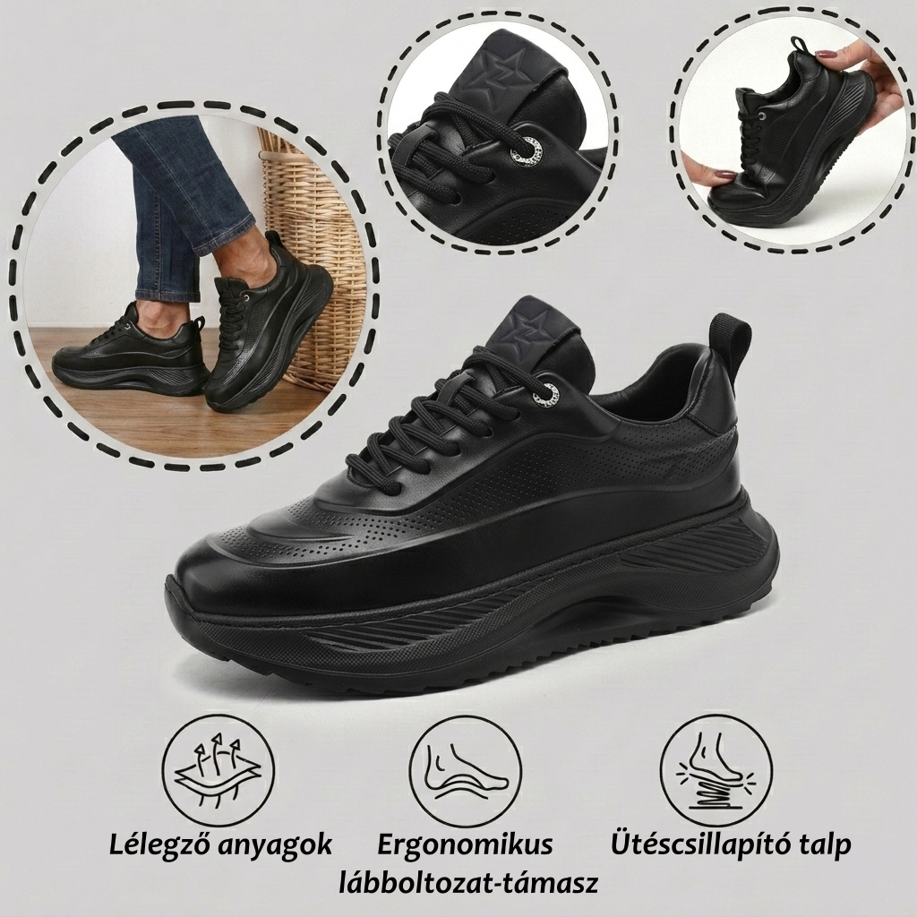 ⏰Utolsó nap! 70% kedvezmény - ne maradj le! 👞Ergonómiailag tervezett ortopéd cipő, puha és kényelmes, vízálló és csúszásmentes🦶Csillapítsd a lábfájdalmat.