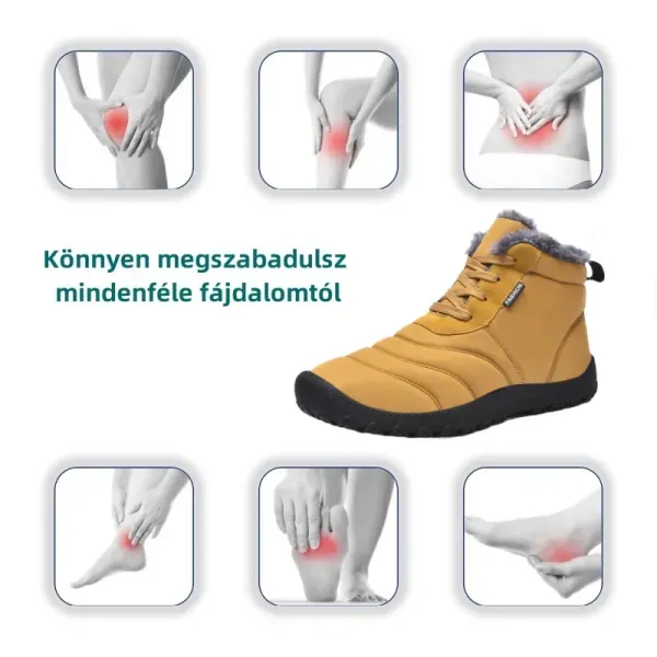 【🔥50% kedvezménnyel ma - ne hagyd ki】 Ergonomikus kialakítású plüss meleg cipő - fájdalomcsillapítás + lábortopédia👞