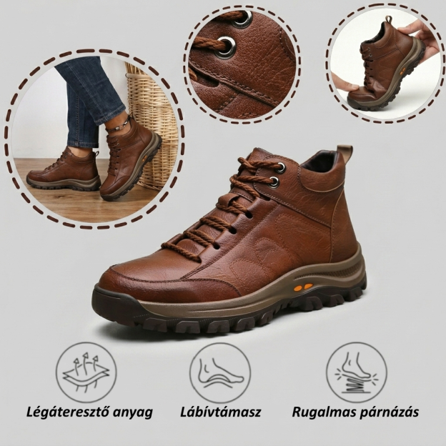 ⏰Ma 70% kedvezmény – ne hagyja ki!🐂Új férfi ortopéd marhabőr cipő, vízálló és csúszásgátló🦶enyhíti a lábfájdalmakat