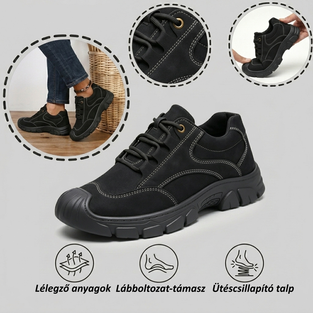 🔷Ma 70% kedvezmény - Ne hagyja ki! ⬛Újonnan fejlesztett ortopéd velúr cipő, puha és kényelmes, vízálló és csúszásmentes 🦶Csillapítja a lábfájdalmat