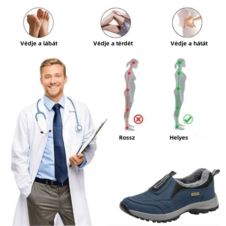 (❄️ 50% kedvezmény korlátozott ideig az őszi/téli leárazás alatt) - Ne hagyja ki ezt a lehetőséget⏰ - Puha és kényelmes valódi gyapjú férficipő lábboltozat-támasztással - megkönnyíti a járást