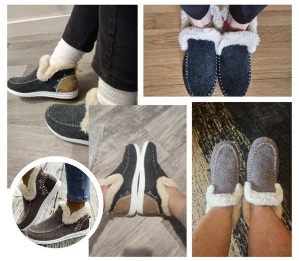 【🔥50% kedvezmény korlátozott ideig】Női csúszásmentes téli gyapjúcipő – Ergonomikus kialakítás hatékonyan enyhíti a lábfájdalmat