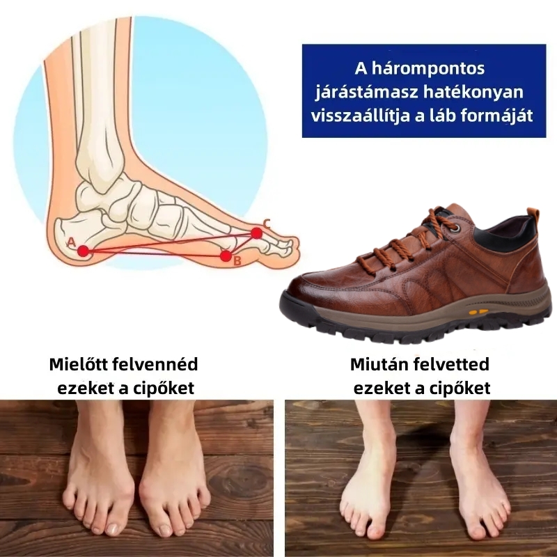 ⏰ Ma 70% kedvezmény - ne maradj le! 🐂 Újonnan fejlesztett férfi ortopéd cipők, vízállóak és csúszásmentesek, kézzel készítettek valódi ausztrál marhabőrből. 👞