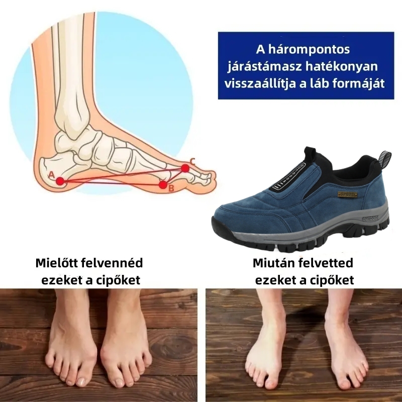 🔷 Ma 70% kedvezmény - Ne hagyja ki! ⬛ - Újonnan fejlesztett ortopéd velúr cipő, puha és kényelmes, vízálló és csúszásmentes 🦶 - Csillapítja a lábfájdalmat