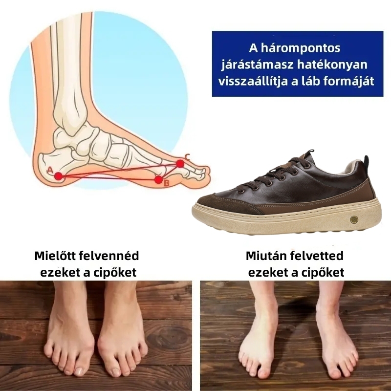 🔷Ma 70% kedvezmény - Ne maradj le! ⬛Újonnan kifejlesztett ortopéd bőrcipők, puhák és kényelmesek, vízállóak és csúszásmentesek 🦶 Csillapítja a lábfájdalmat