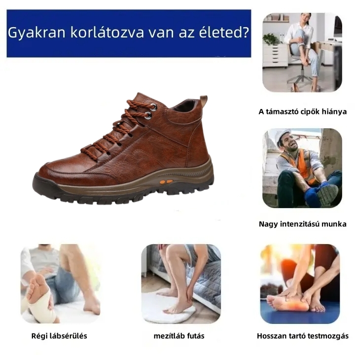 ⏰Ma 70% kedvezmény – ne hagyja ki!🐂Új férfi ortopéd marhabőr cipő, vízálló és csúszásgátló🦶enyhíti a lábfájdalmakat