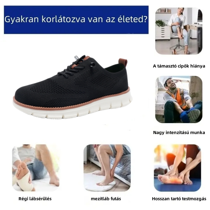 ⏰Ma 50% kedvezmény, ne maradj le! Ergonomikus kialakítású ortopéd cipő, elegáns brit stílusban, vízálló és csúszásmentes 💧 + kézzel varrott - Csillapítsa a lábfájdalmat🦶🏻