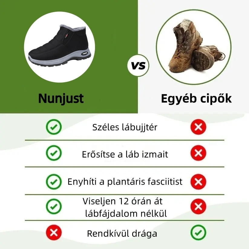 (❄️Utolsó nap 50% kedvezménnyel) Ne maradj le! ⏰Kényelmes, valódi gyapjúból készült, meleg cipő, vízálló, lábboltozat-támasztékkal a könnyebb járás érdekében.