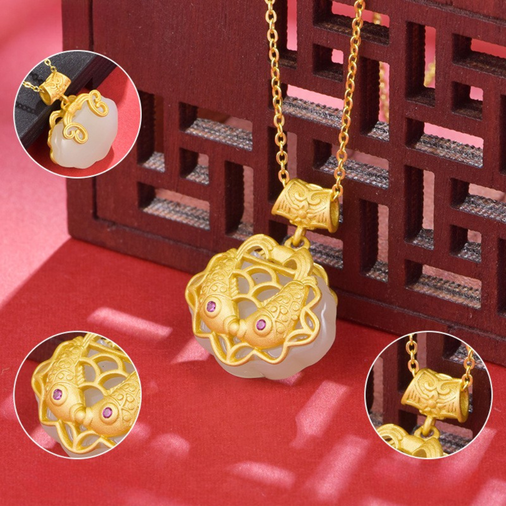 Double Fish Wealth Pendant