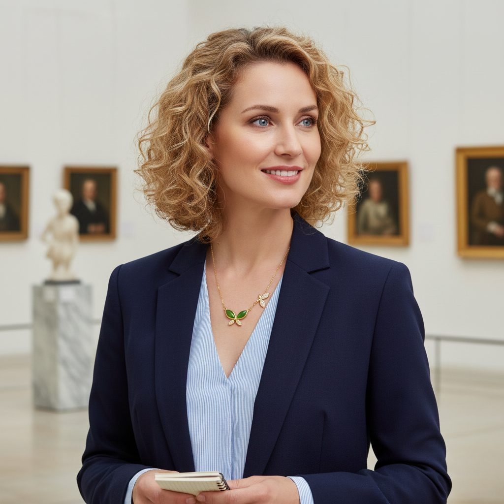 Hetian Jasper "Butterfly Whisper" Bright Gold Necklace