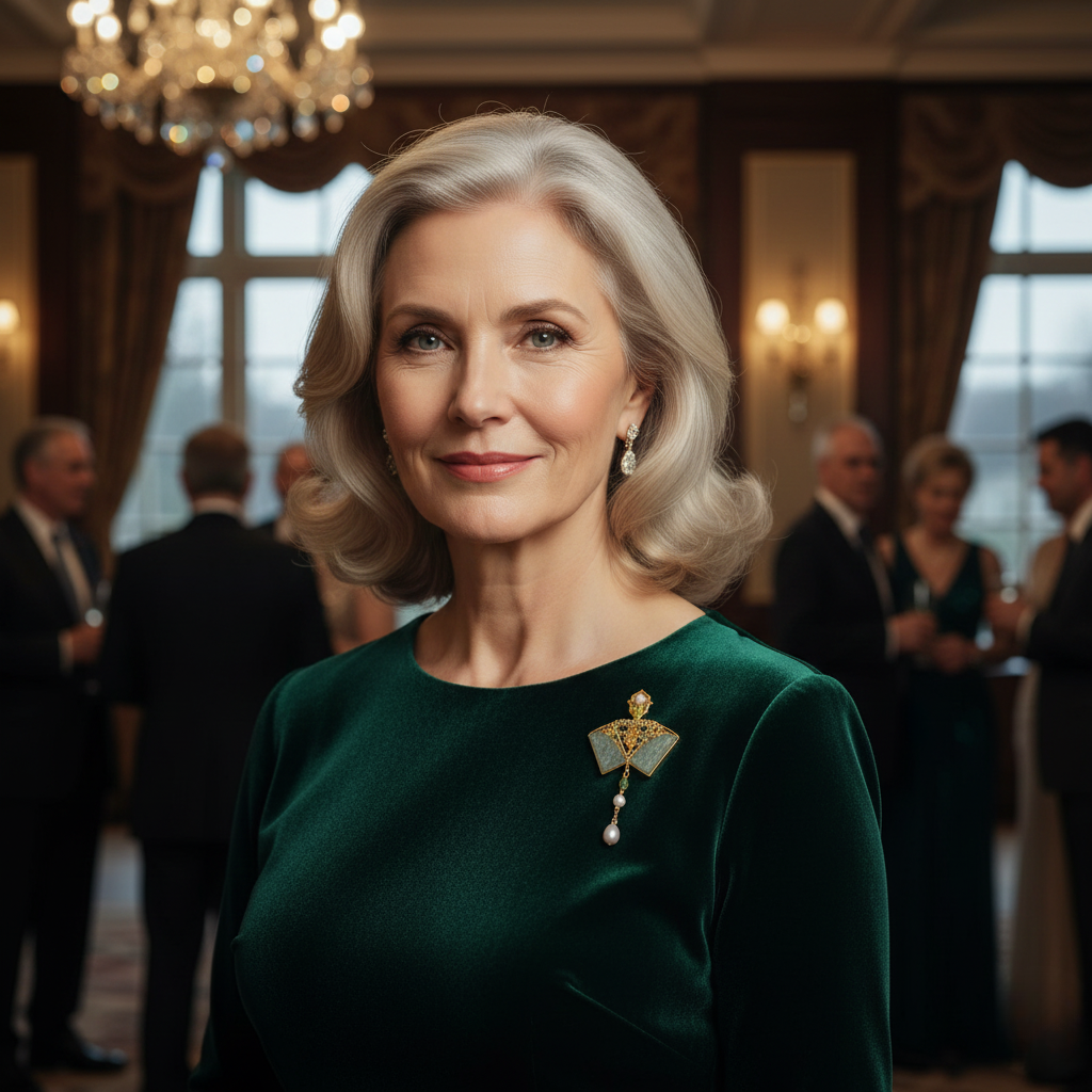 Jadeite "Fan Edge Treasure" 2-in-1 Brooch/Pendant (Model K3835)