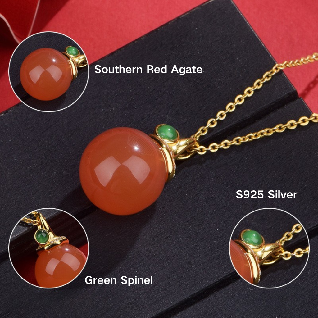 Southern Red Agate "Minimalist" Pendant (Model K3422)