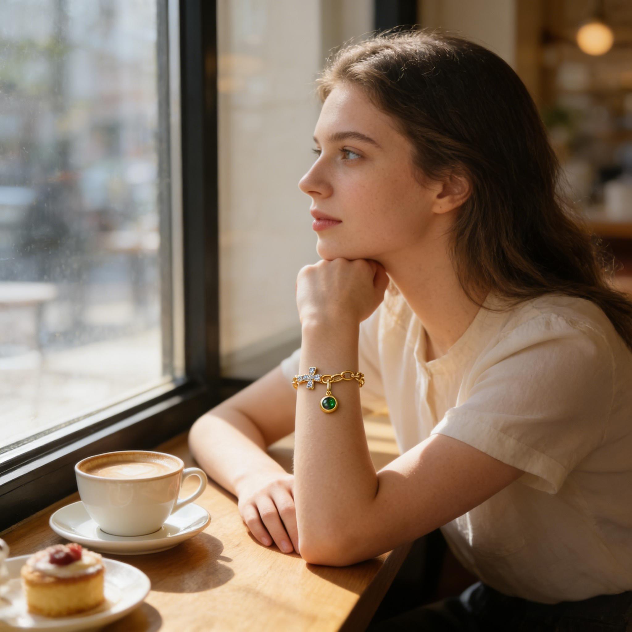 Emerald & Zircon Grace Bracelet