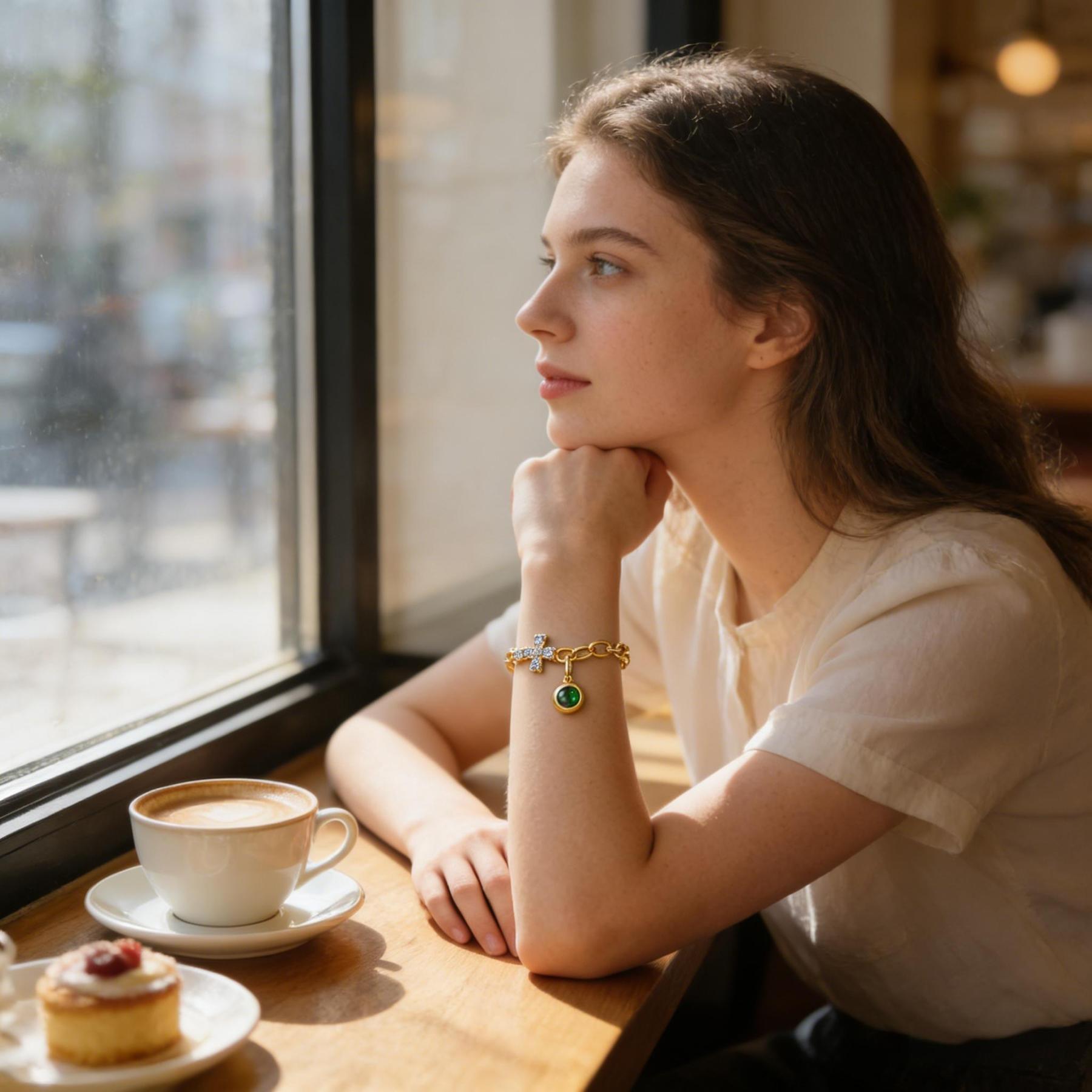 Emerald & Zircon Grace Bracelet