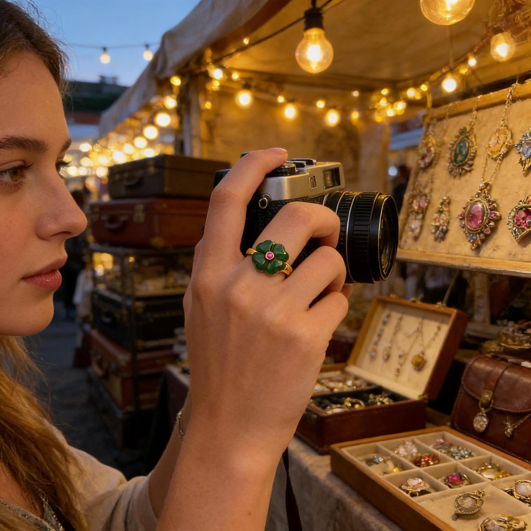 Jasper Four - Leaf Clover Ring