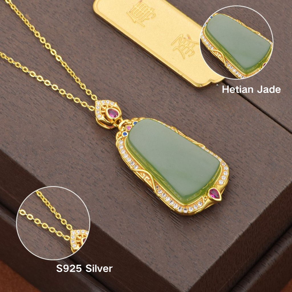 Hetian White Jade "Auspicious Cloud Disc" Pendant 