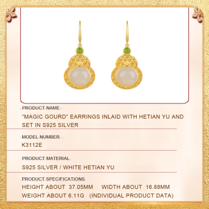 the specification and size of the magic gourd earrings