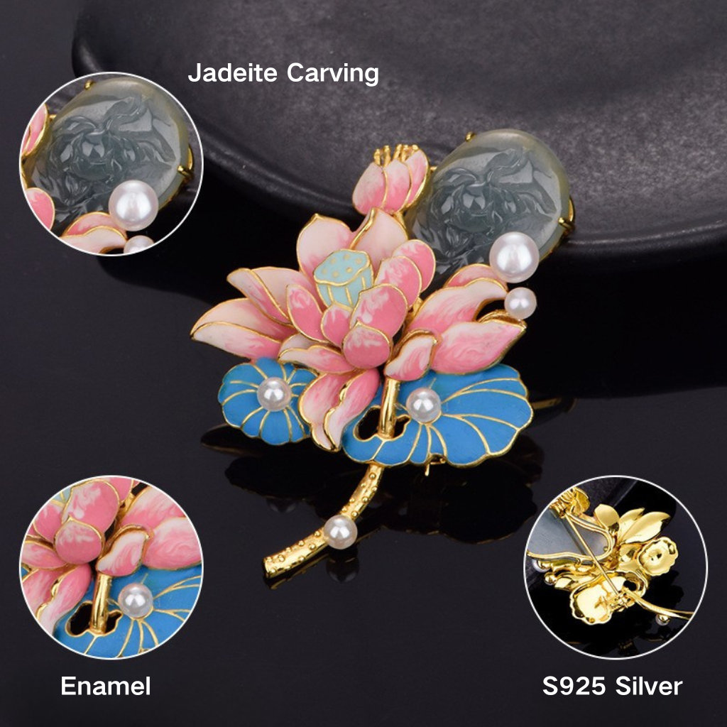 Jadeite "Lotus" 2-in-1 Brooch/Pendant (Model K2844)