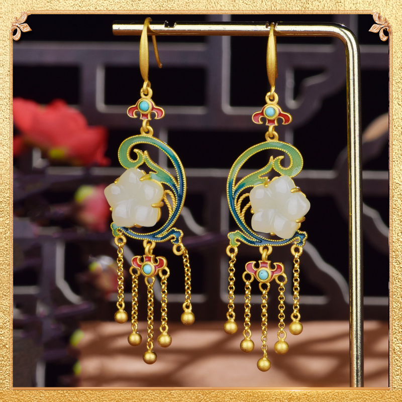 the fourth display of the secret garden earrings
