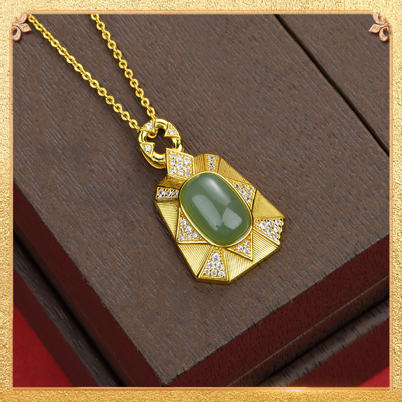 the third display of the square jade pendant 