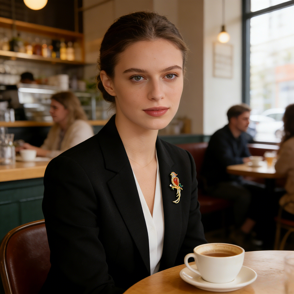 Southern Red Agate "Joy on the Brow" Brooch 