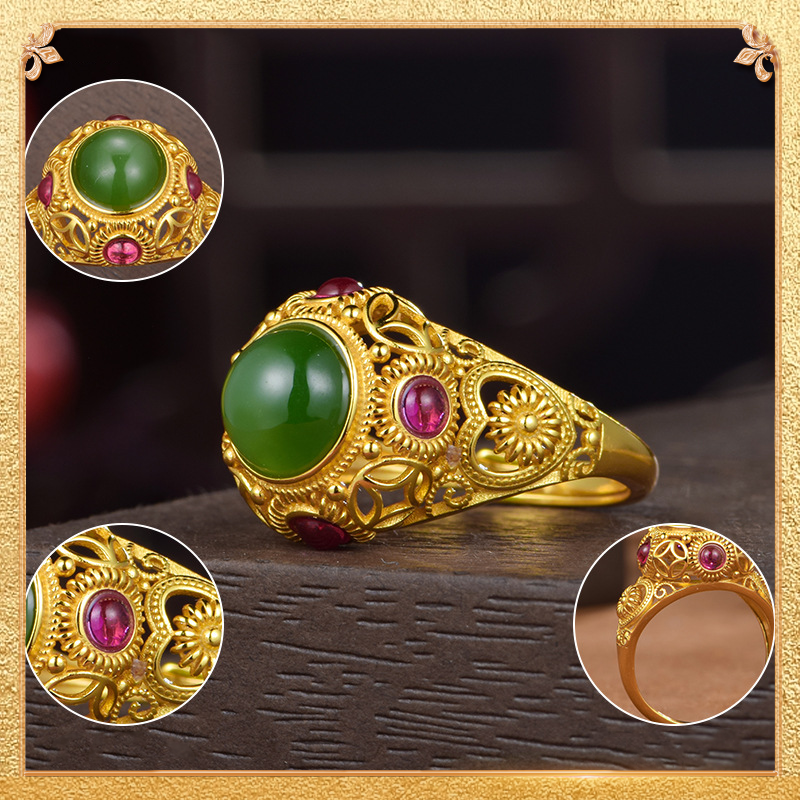 Green - Rhyme Dreamy Ring: A green symphony of dreamy nature