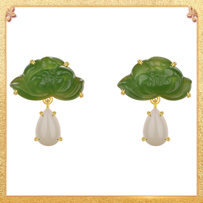 Lotus Drop-shaped Earrings