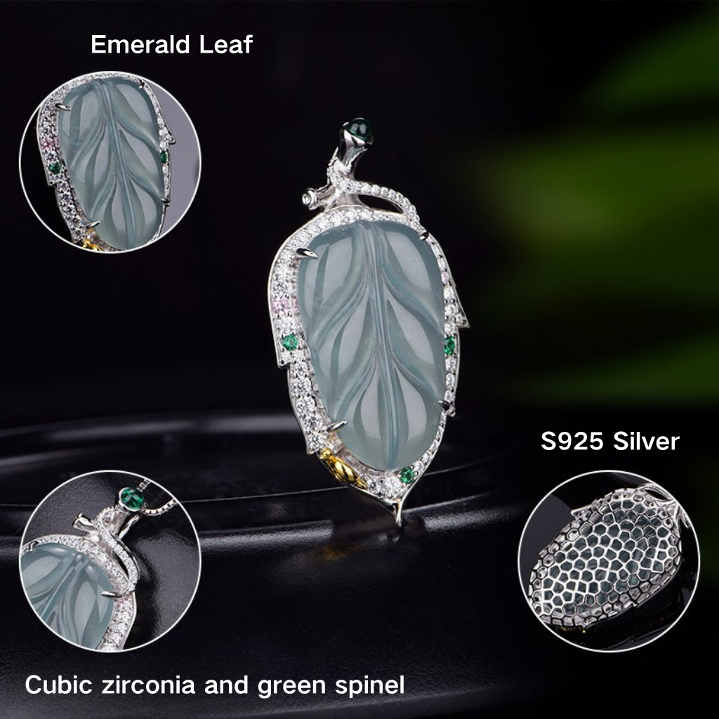 Emerald "Lucky Leaf" Pendant (Model K3569)