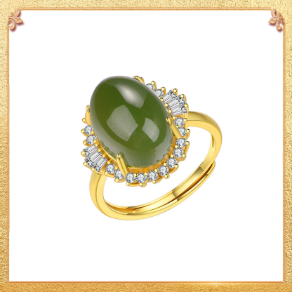 The Classical Jasper Ring - Retro Chinese style
