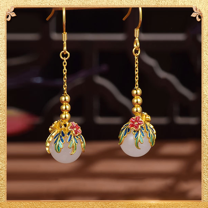 the first display of the meanings of flowers earrings