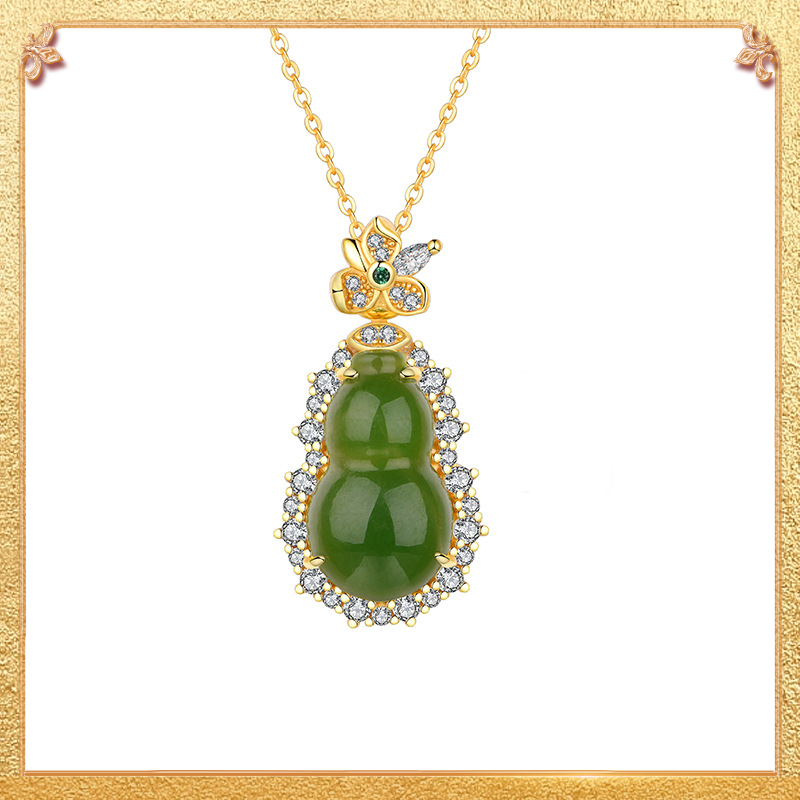 close-up shot display of the gourd pendant