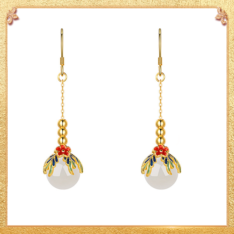 close-up shot display of the meanings of flowers earrings