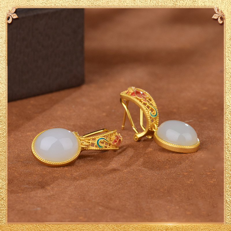 the second display of the abundant wealth and treasures Earrings