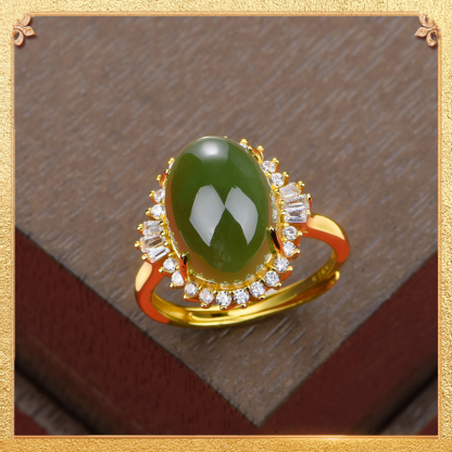 The Classical Jasper Ring - Retro Chinese style