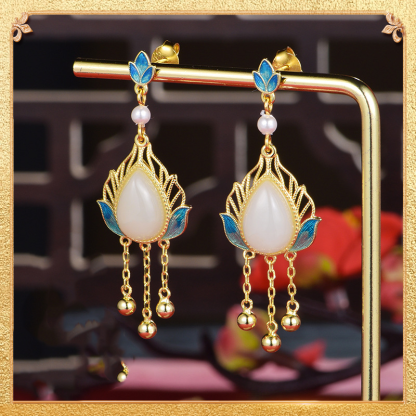 Lotus Earrings - embody profound cultural connotations