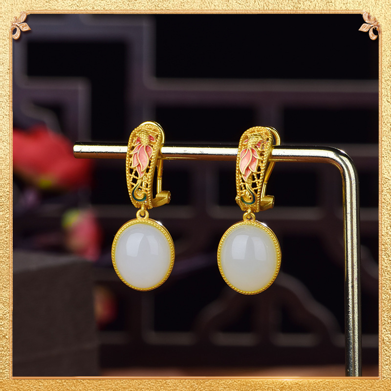 the third display of the abundant wealth and treasures Earrings