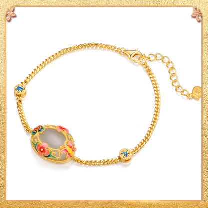 close-up shot display of the blossomed bracelet