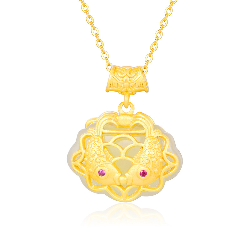 Double Fish Wealth Pendant