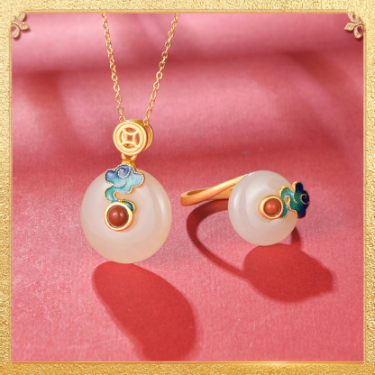 Auspicious Cloud Ring - Symbolizes blessings and happiness