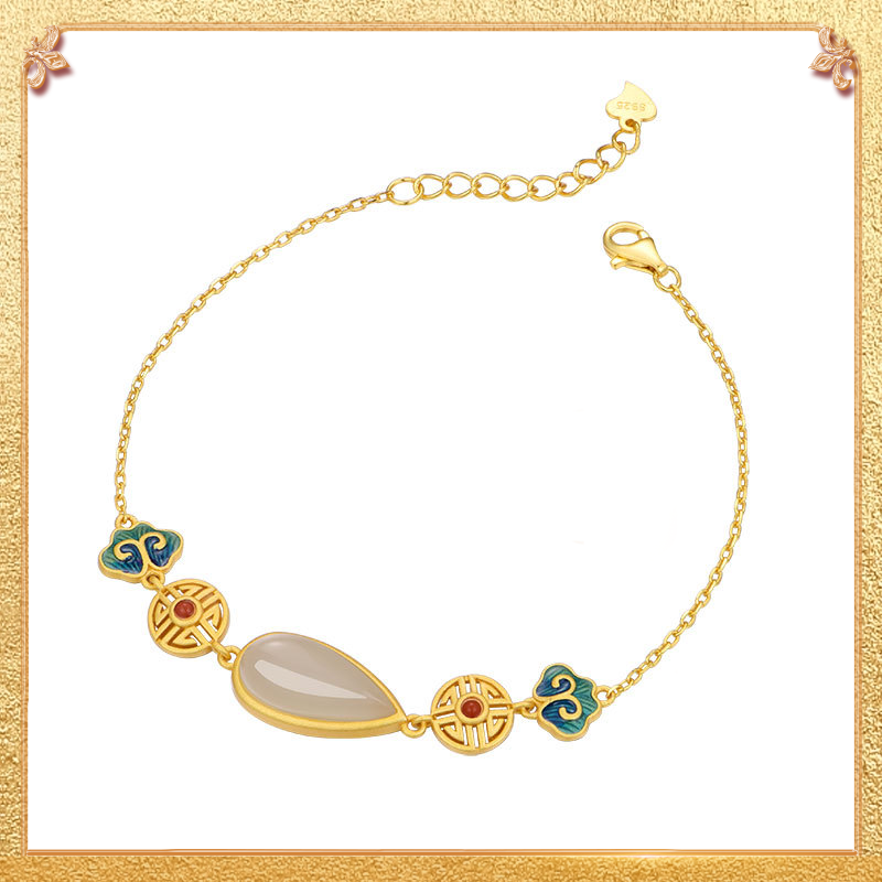 close-up shot display of the auspicious and wish-fulfilling bracelet